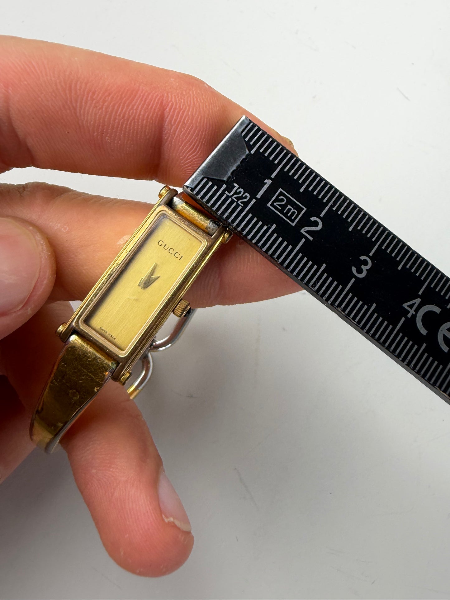 Vintage Gucci Two-Tone Bracelet Watch Gold Silver