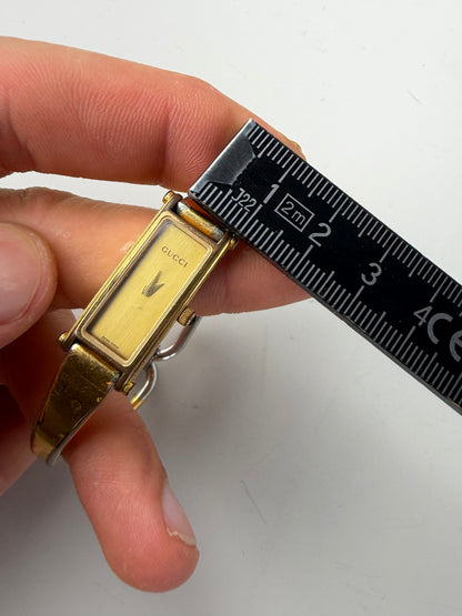 Vintage Gucci Two-Tone Bracelet Watch Gold Silver