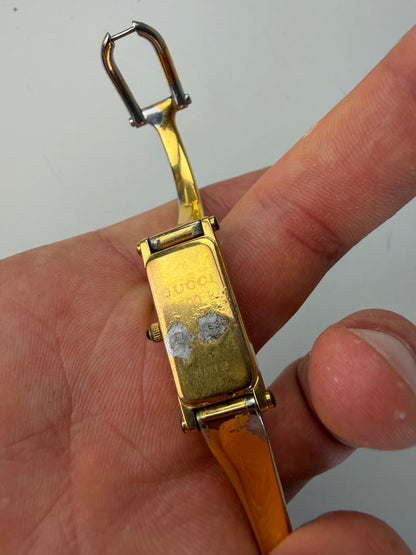 Vintage Gucci Two-Tone Bracelet Watch Gold Silver