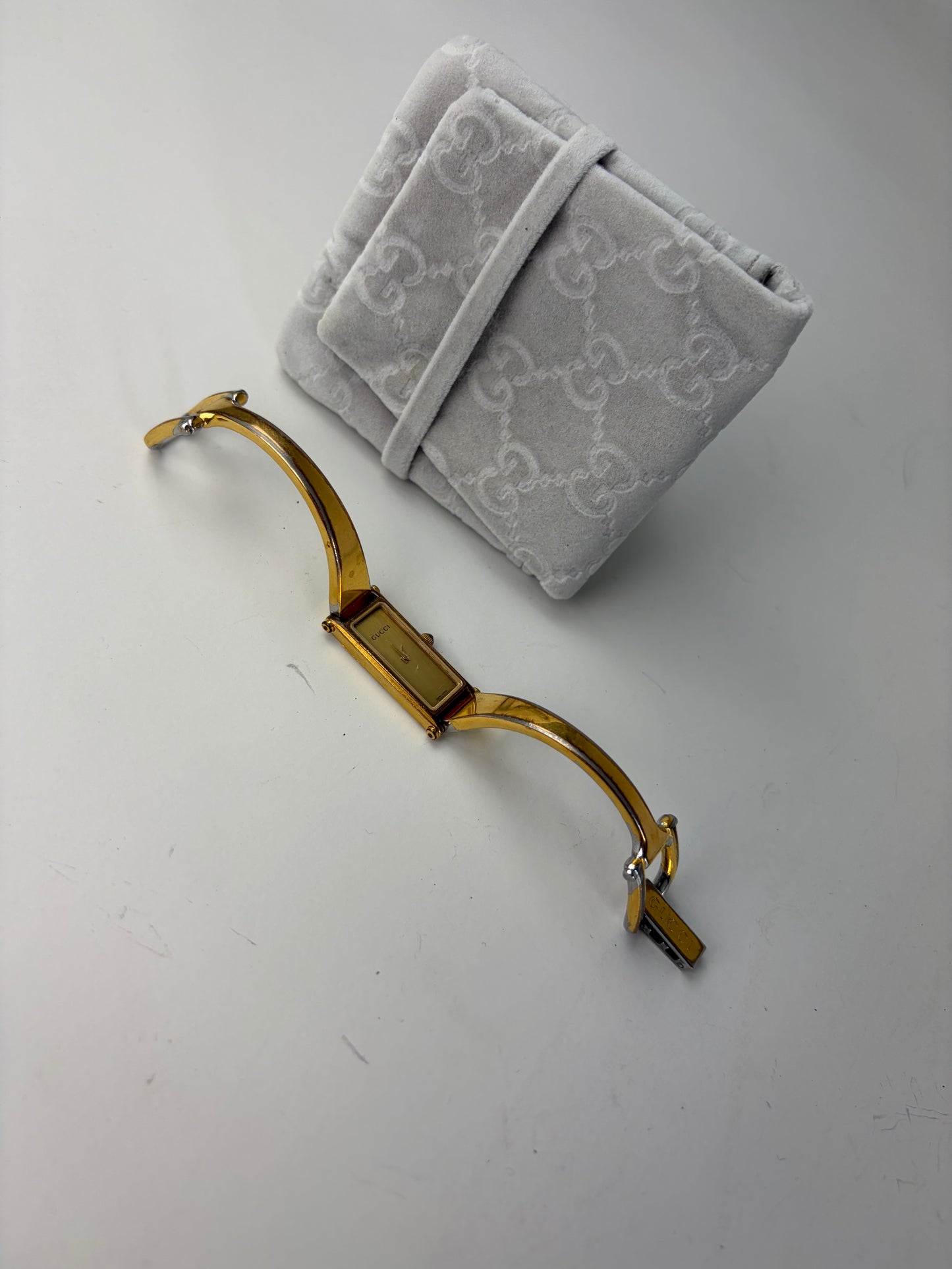 Vintage Gucci Two-Tone Bracelet Watch Gold Silver