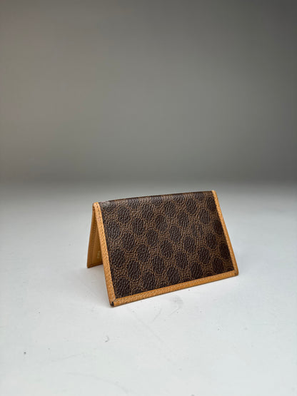 Vintage Celine Paris Triomphe Monogram Card Holder Brown