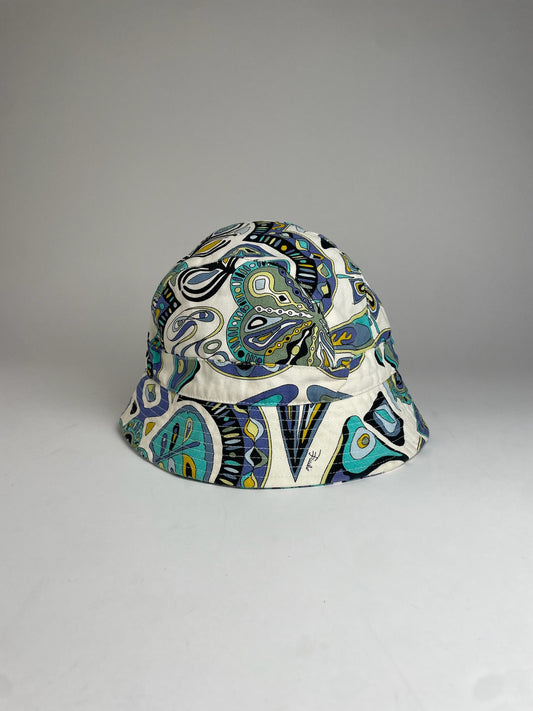 Vintage Emilio Pucci Abstract Bucket Hat Multicolor