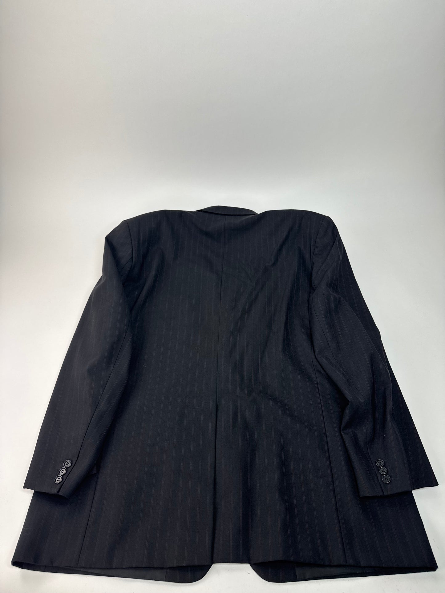 Vintage Hugo Boss Striped Men’s Wool Blazer Black Red XXL