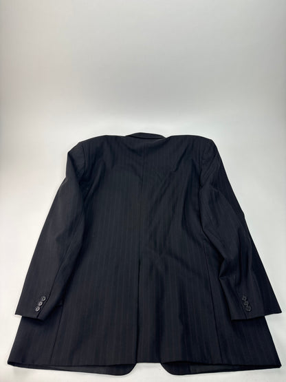 Vintage Hugo Boss Striped Men’s Wool Blazer Black Red XXL