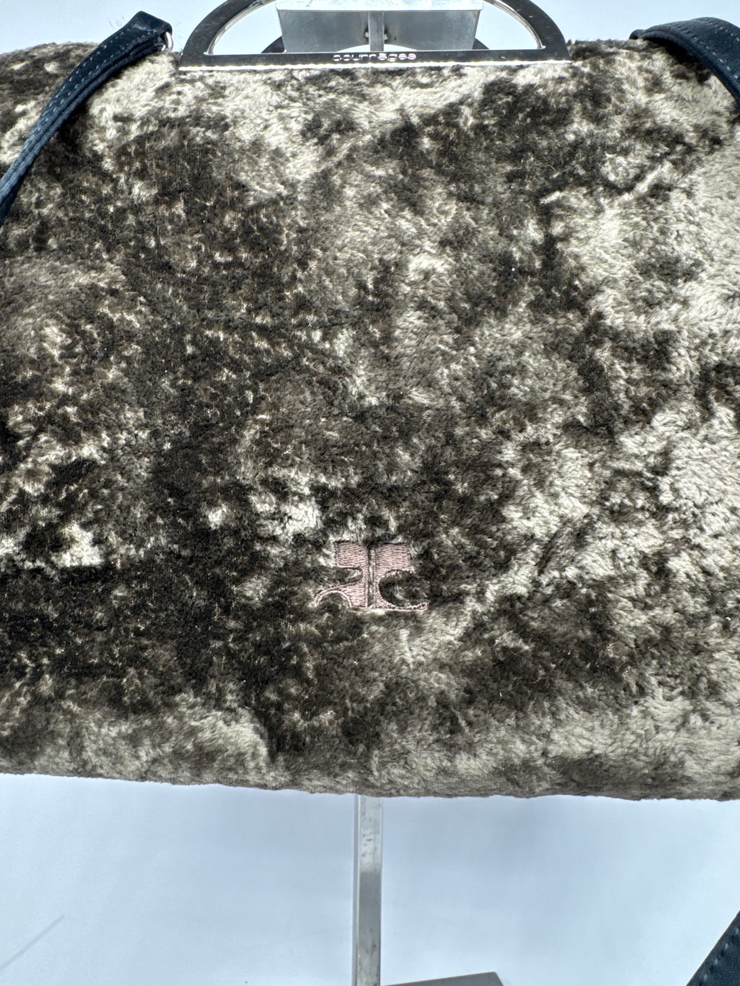 Vintage Courreges 2Way Fur Leather Bag brown