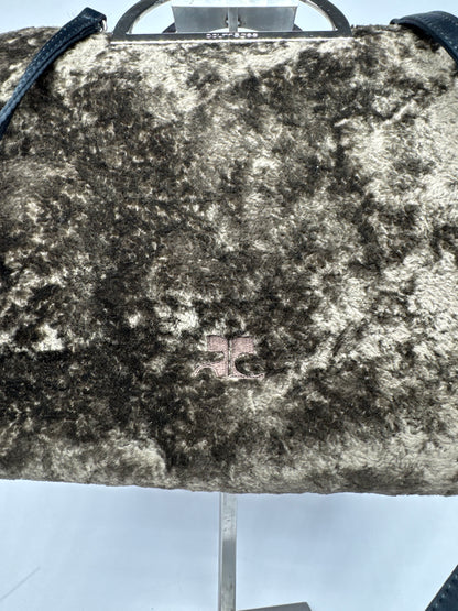 Vintage Courreges 2Way Fur Leather Bag brown