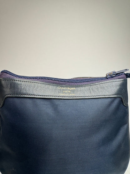 Vintage Courreges Paris Canvas Polyester Shoulder / Crossbody Bag Navy