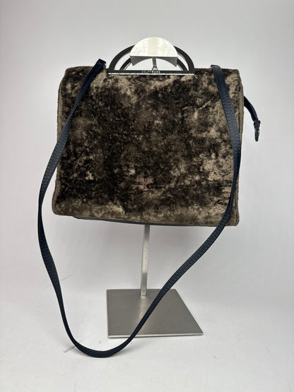 Vintage Courreges 2Way Fur Leather Bag brown