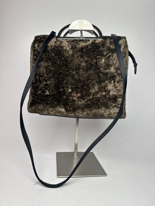 Vintage Courreges 2Way Fur Leather Bag brown