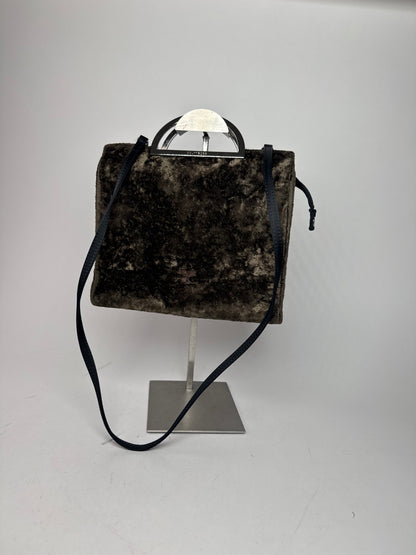 Vintage Courreges 2Way Fur Leather Bag brown