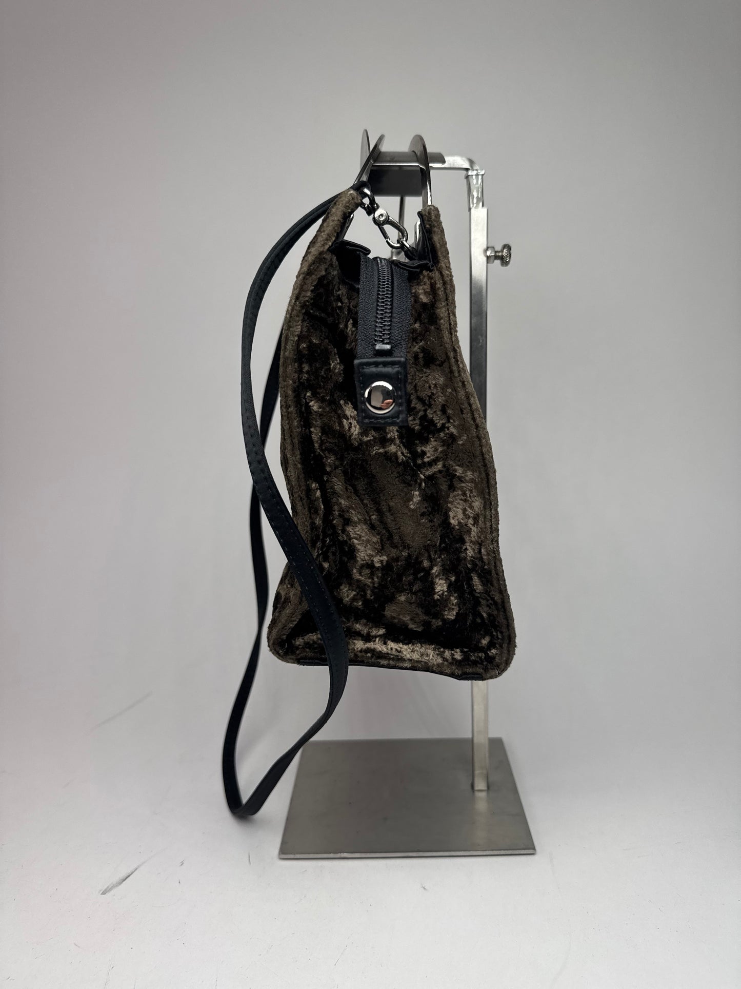 Vintage Courreges 2Way Fur Leather Bag brown