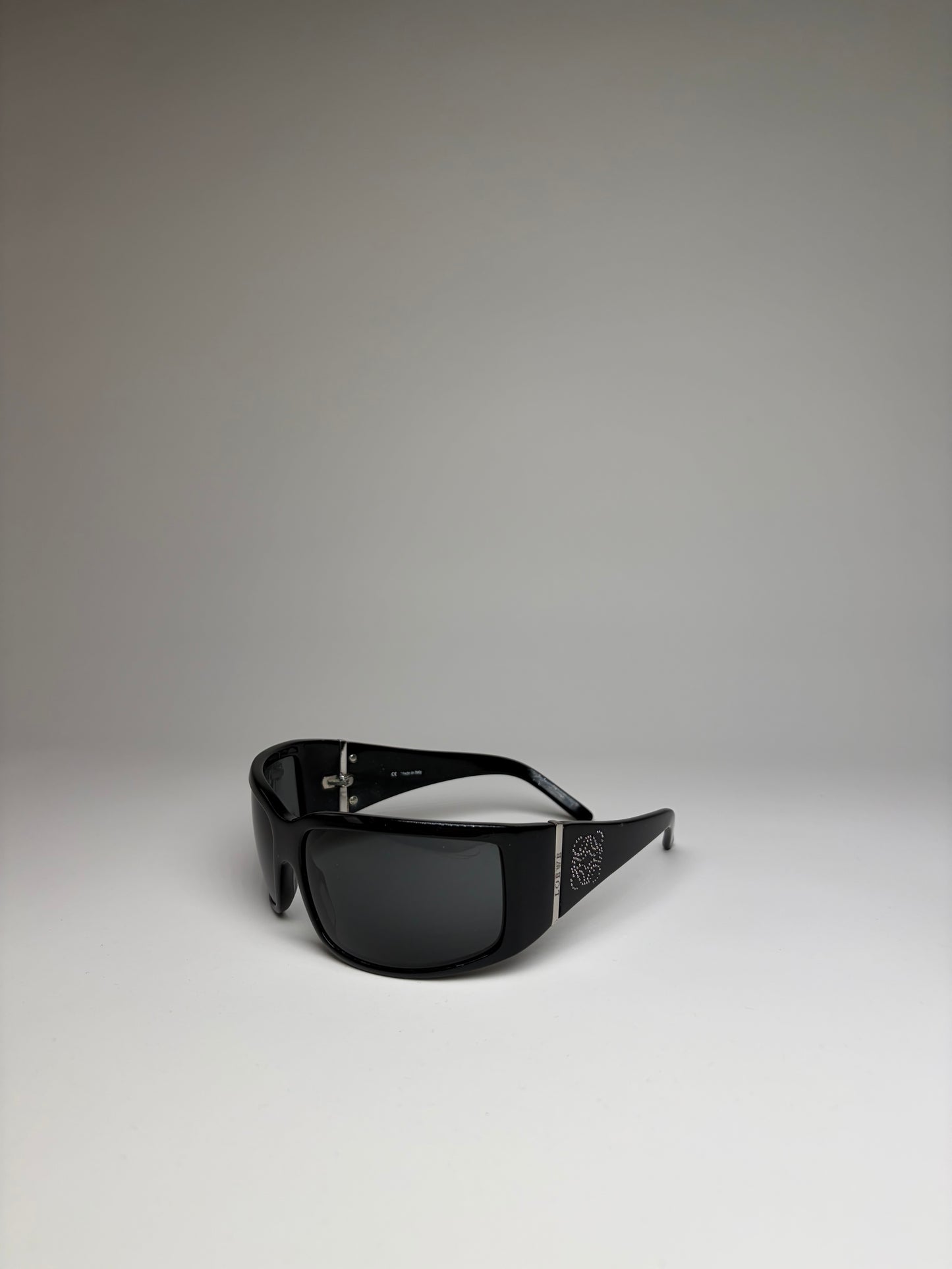 Vintage Loewe Acetate Sunglasses Black Silver