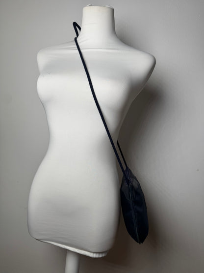 Vintage Courreges Paris Canvas Polyester Shoulder / Crossbody Bag Navy