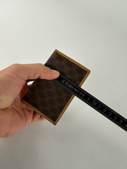 Vintage Celine Paris Triomphe Monogram Card Holder Brown