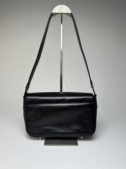 Vintage Givenchy Leather Shoulder Bag Black