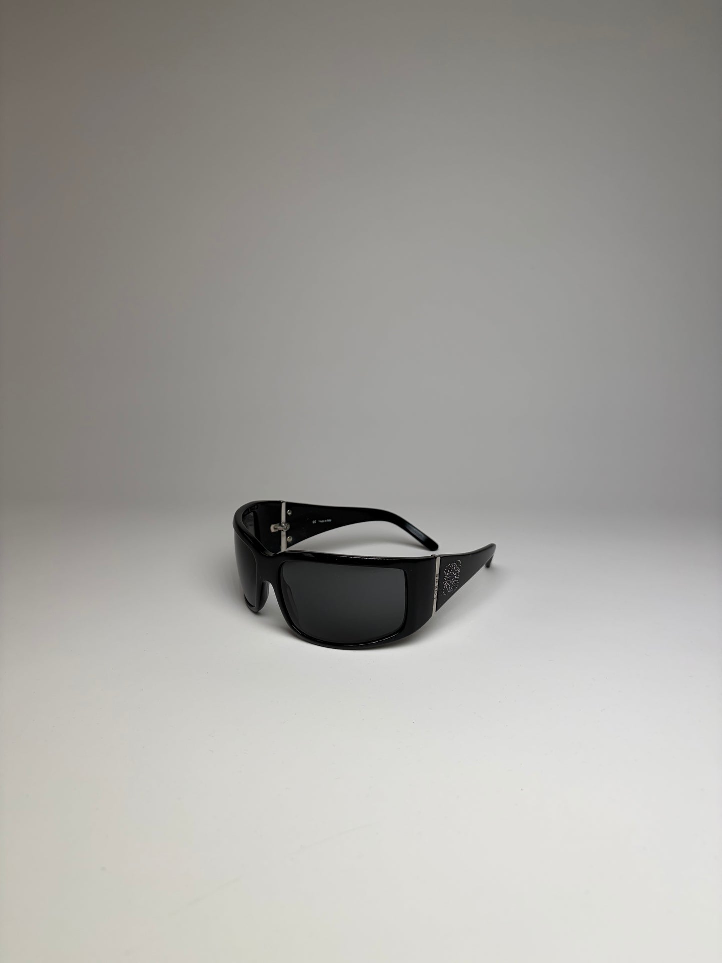 Vintage Loewe Acetate Sunglasses Black Silver