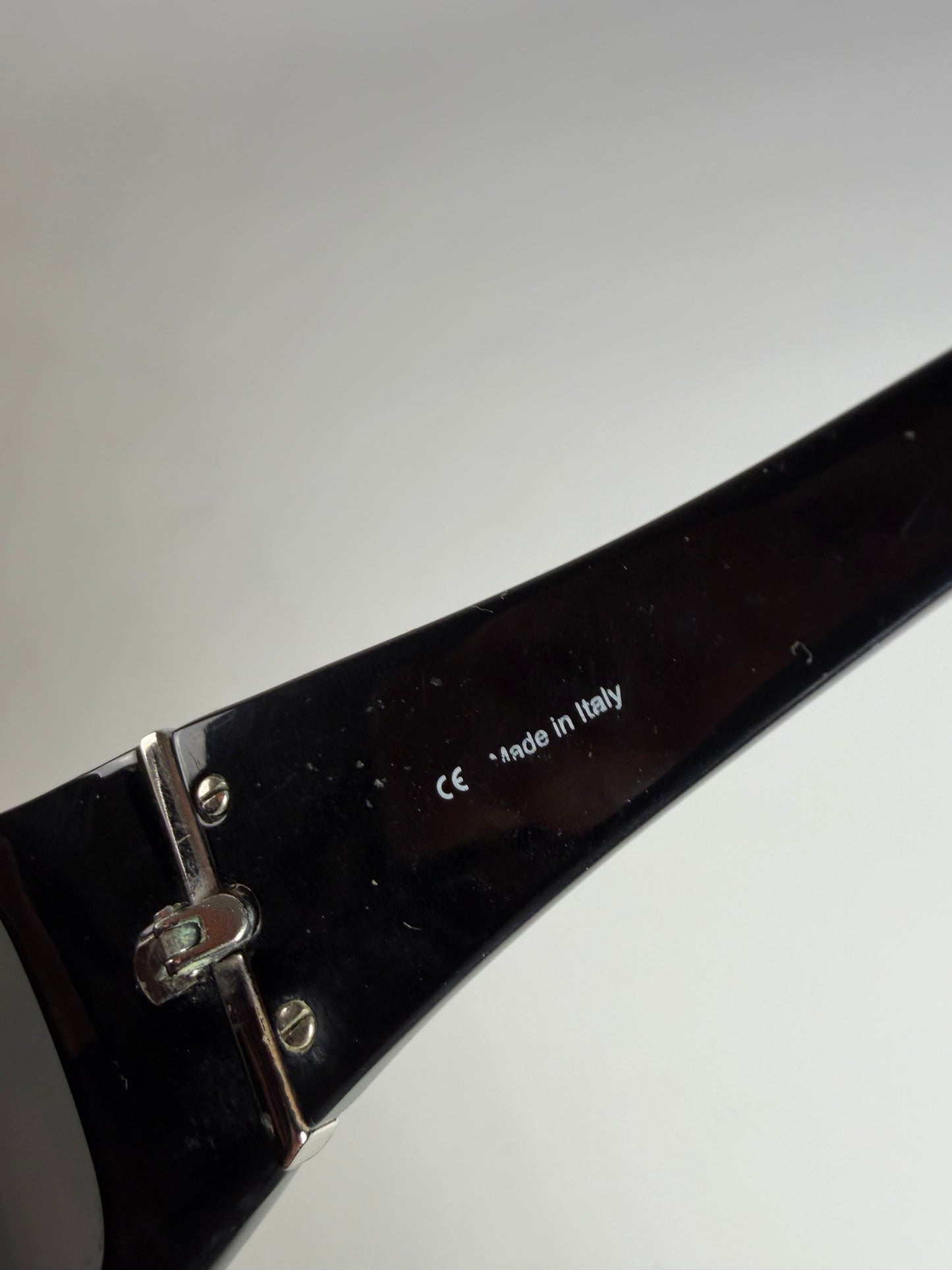 Vintage Loewe Acetate Sunglasses Black Silver