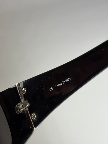 Vintage Loewe Acetate Sunglasses Black Silver