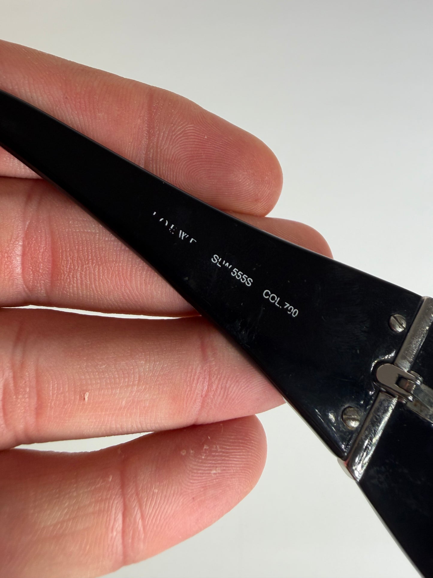 Vintage Loewe Acetate Sunglasses Black Silver