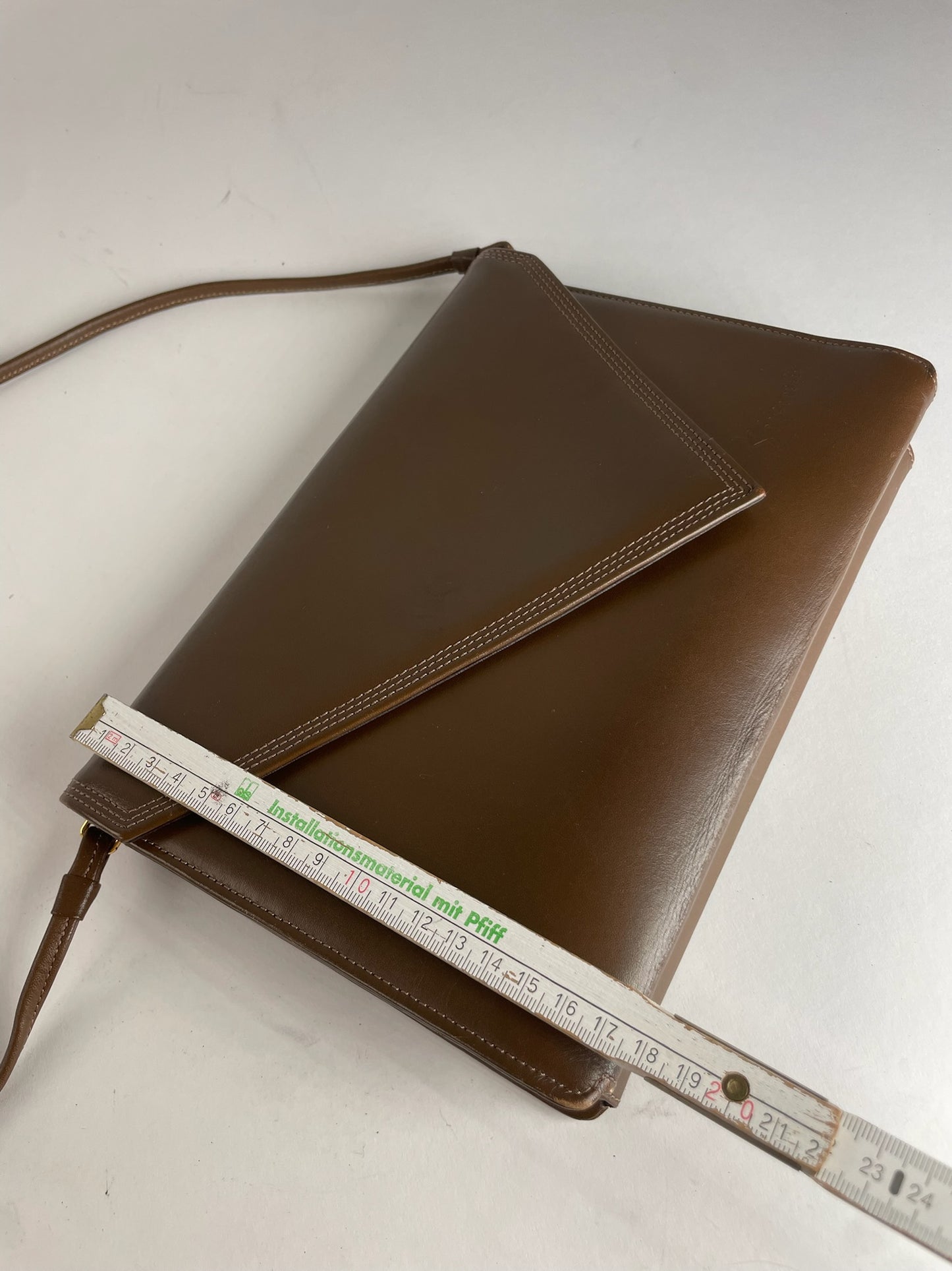 Vintage Givenchy Asymetric Leather Shoulder Bag Brown