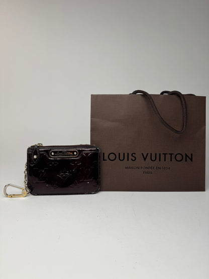 Vintage Louis Vuitton le Dauphine card holder Vernis Leather purple