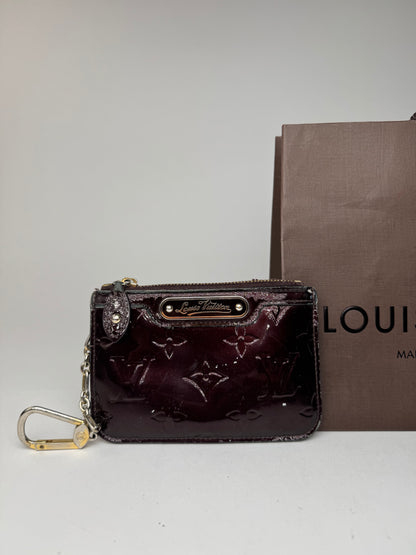 Vintage Louis Vuitton le Dauphine card holder Vernis Leather purple