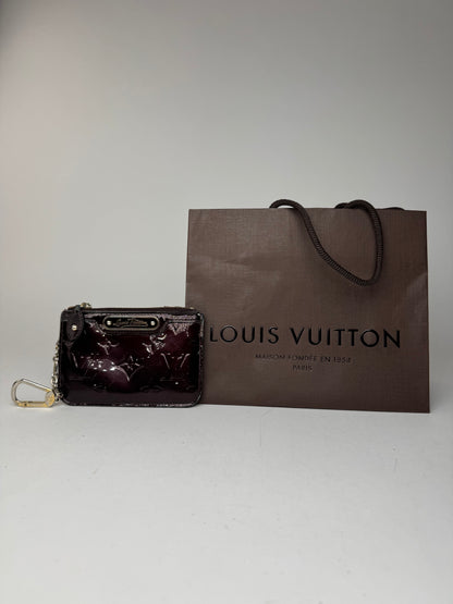 Vintage Louis Vuitton le Dauphine card holder Vernis Leather purple