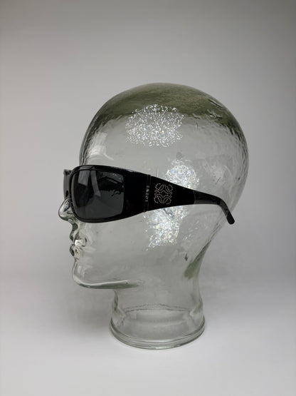 Vintage Loewe Acetate Sunglasses Black Silver