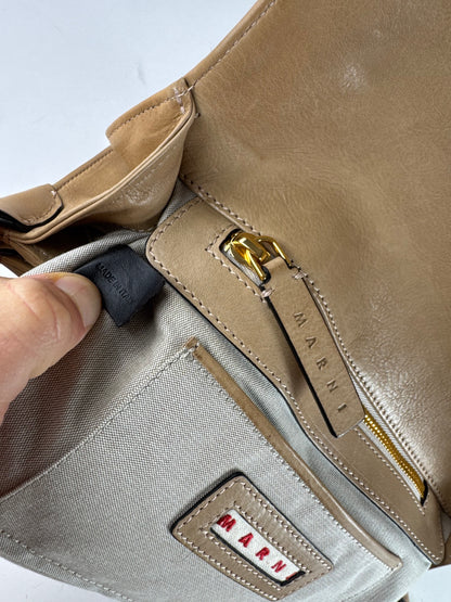 Vintage Marni 2Way Leather Bag Camel