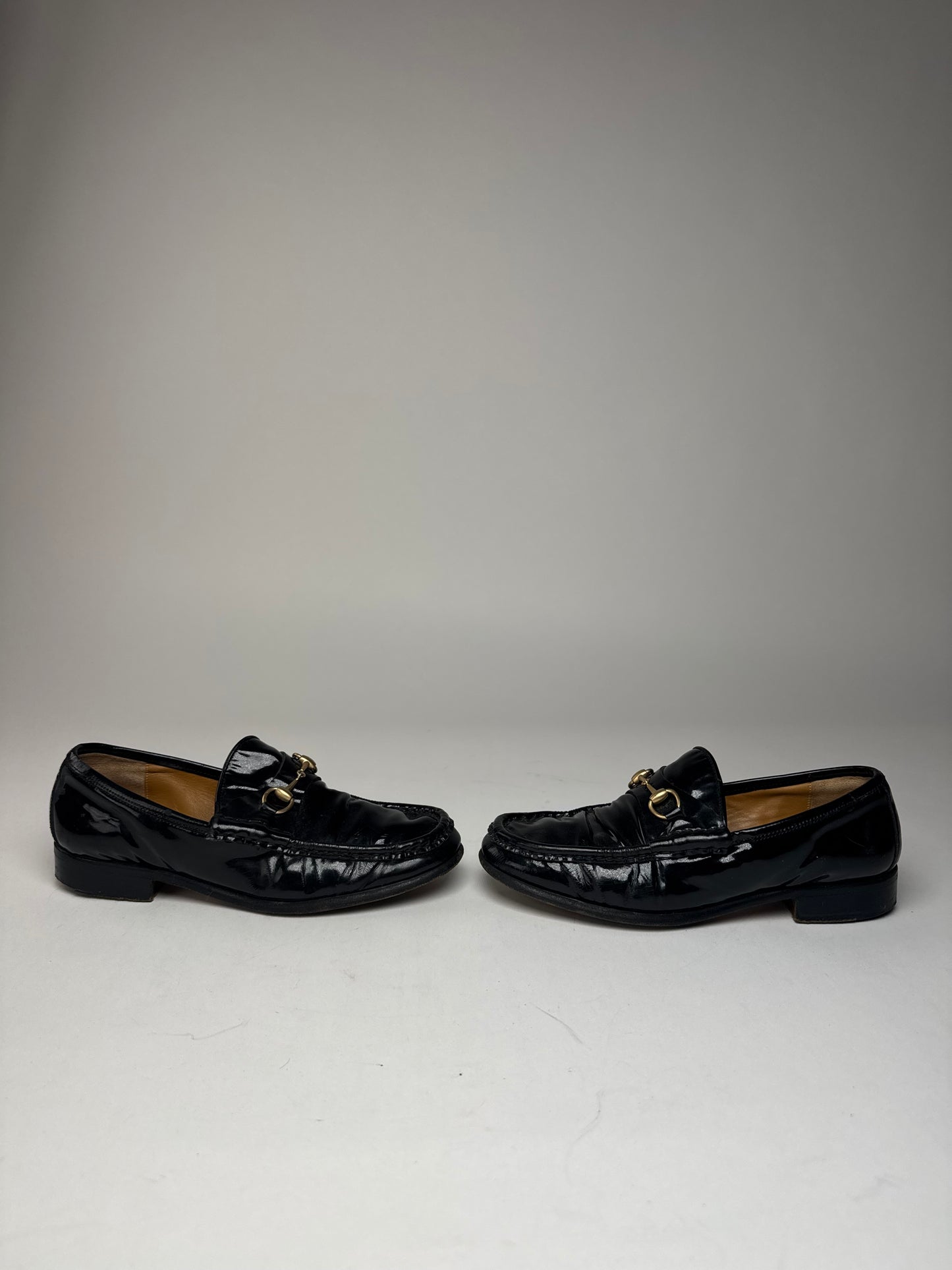 Vintage Gucci Patent Leather Loafer Black EU37