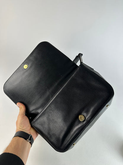 Vintage Givenchy Leather Shoulder Bag Black