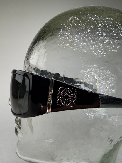 Vintage Loewe Acetate Sunglasses Black Silver
