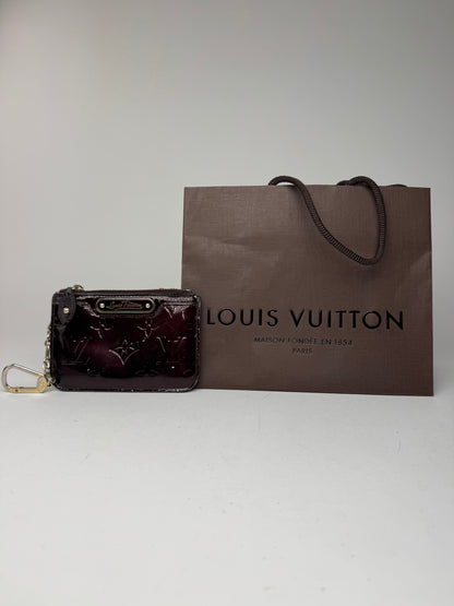 Vintage Louis Vuitton le Dauphine card holder Vernis Leather purple