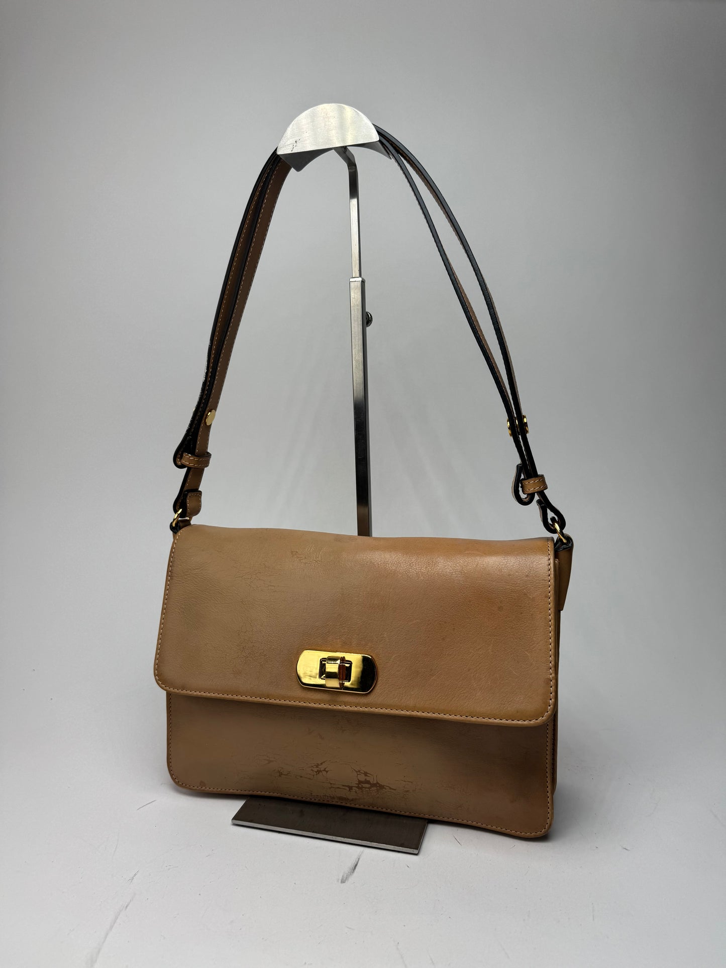 Vintage Marni 2Way Leather Bag Camel