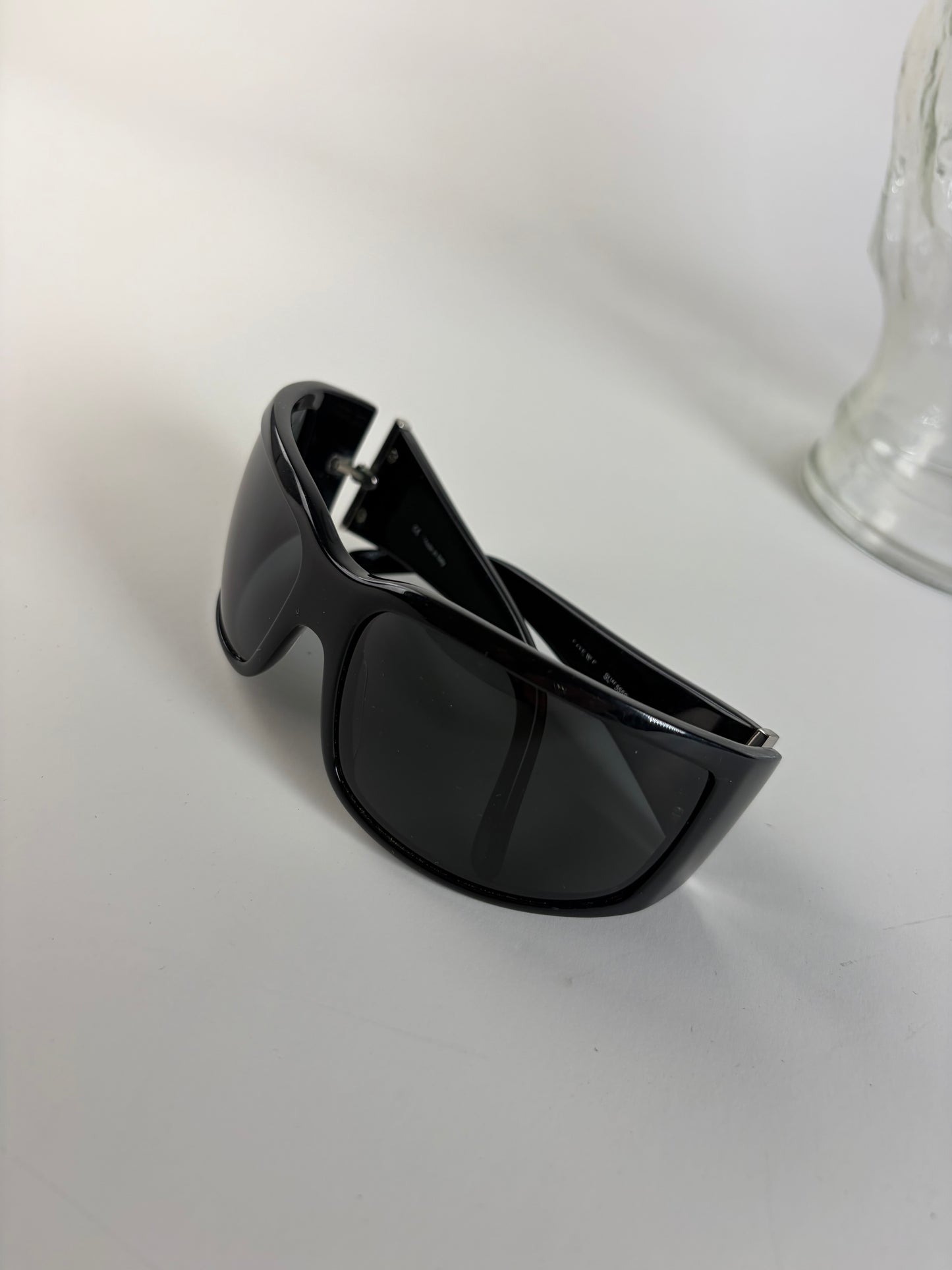 Vintage Loewe Acetate Sunglasses Black Silver