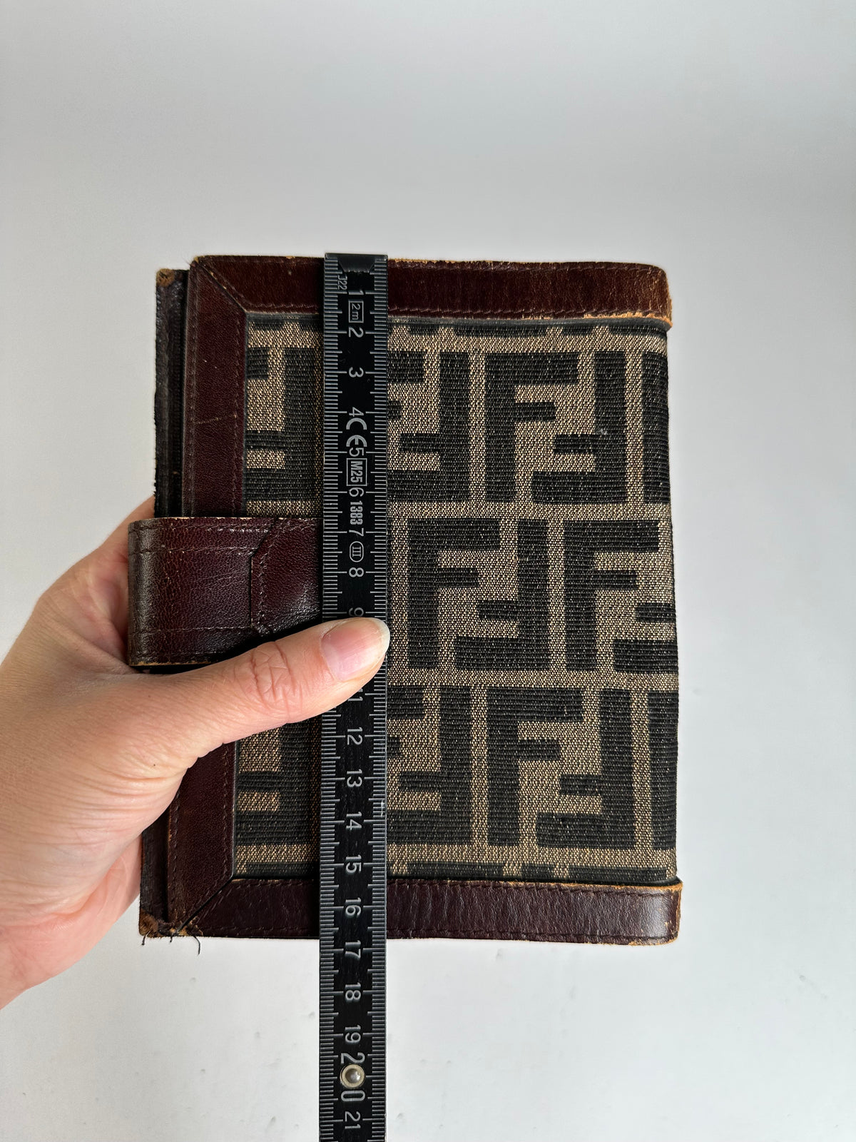 Vintage Fendi Zucca Canvas Bifold Wallet Late 1980s Brown Beige