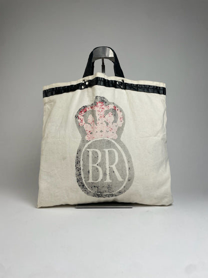 Vintage Comme Des Garçons Canvas Tote Bah White Black