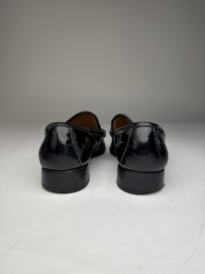 Vintage Gucci Patent Leather Loafer Black EU37