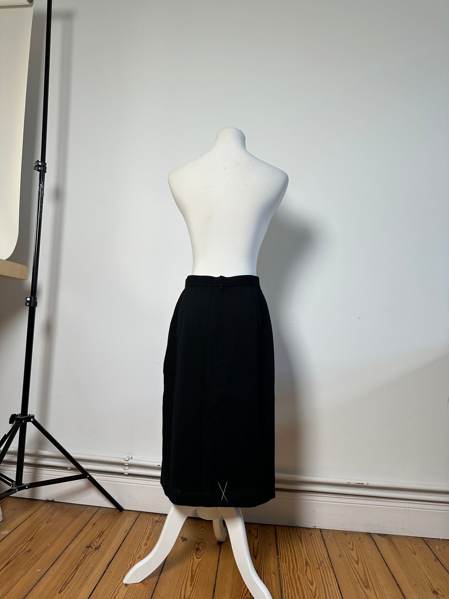 Vintage Dior Pleated Skirt Black c. 2000s XL