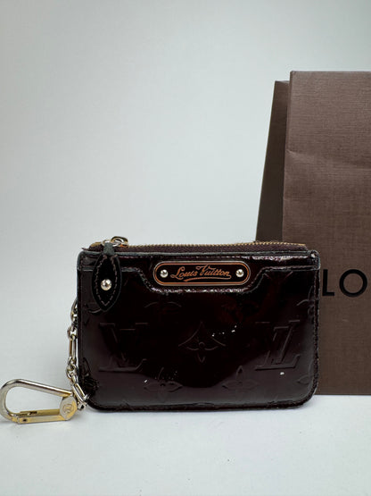 Vintage Louis Vuitton le Dauphine card holder Vernis Leather purple