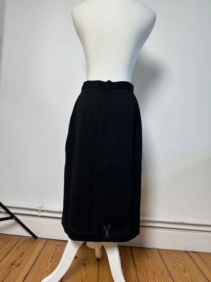 Vintage Dior Pleated Skirt Black c. 2000s XL