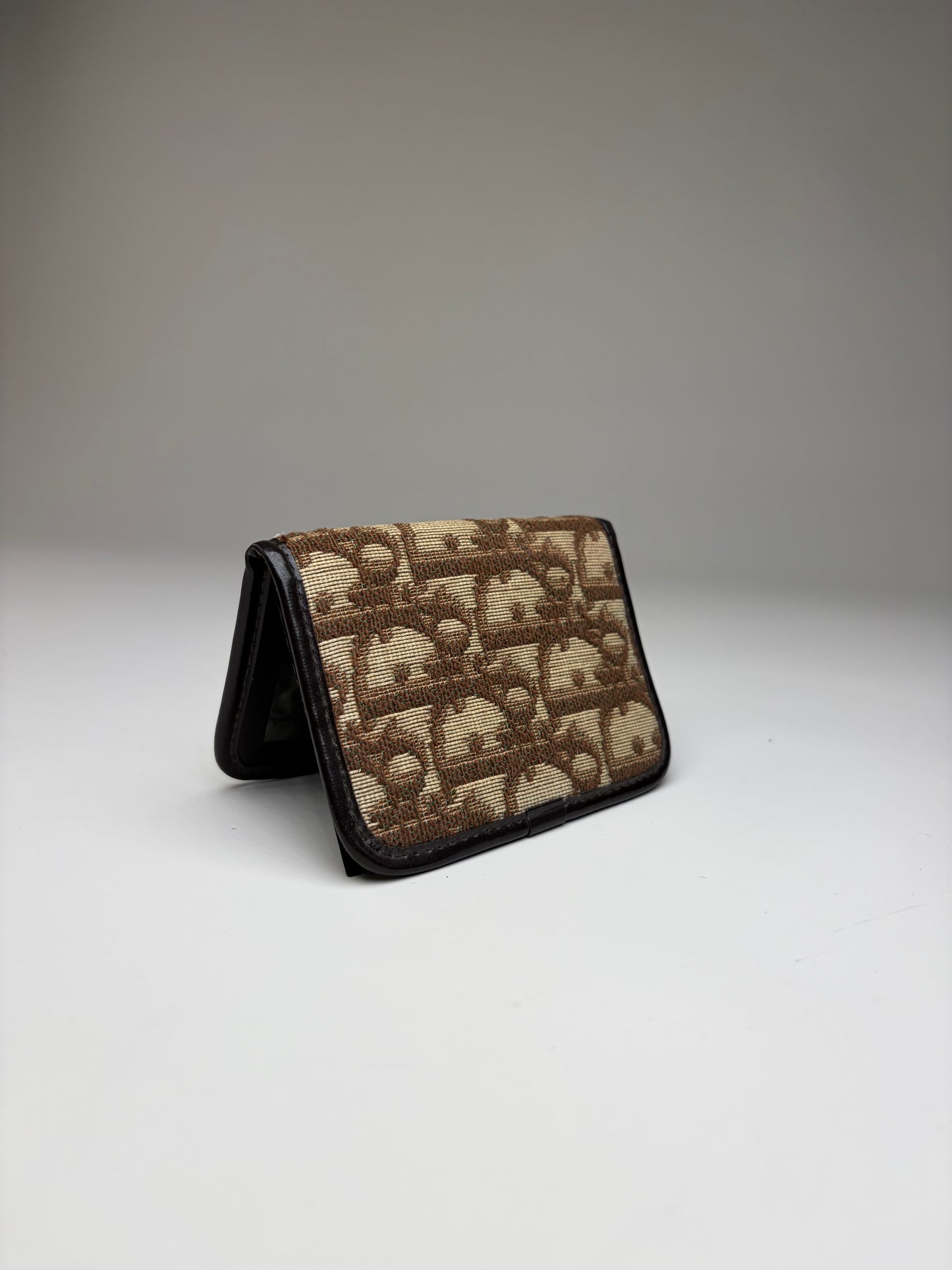 Vintage Dior Trotter Monogram Bifold Wallet Beige Brown