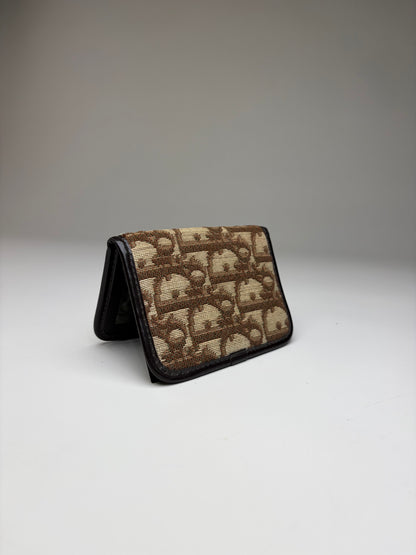 Vintage Dior Trotter Monogram Bifold Wallet Beige Brown