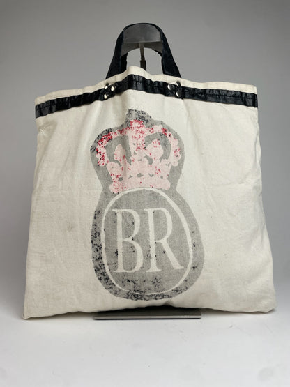 Vintage Comme Des Garçons Canvas Tote Bah White Black