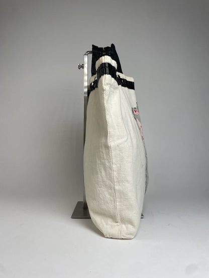 Vintage Comme Des Garçons Canvas Tote Bah White Black