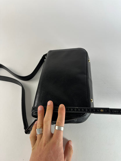 Vintage Givenchy Leather Shoulder Bag Black