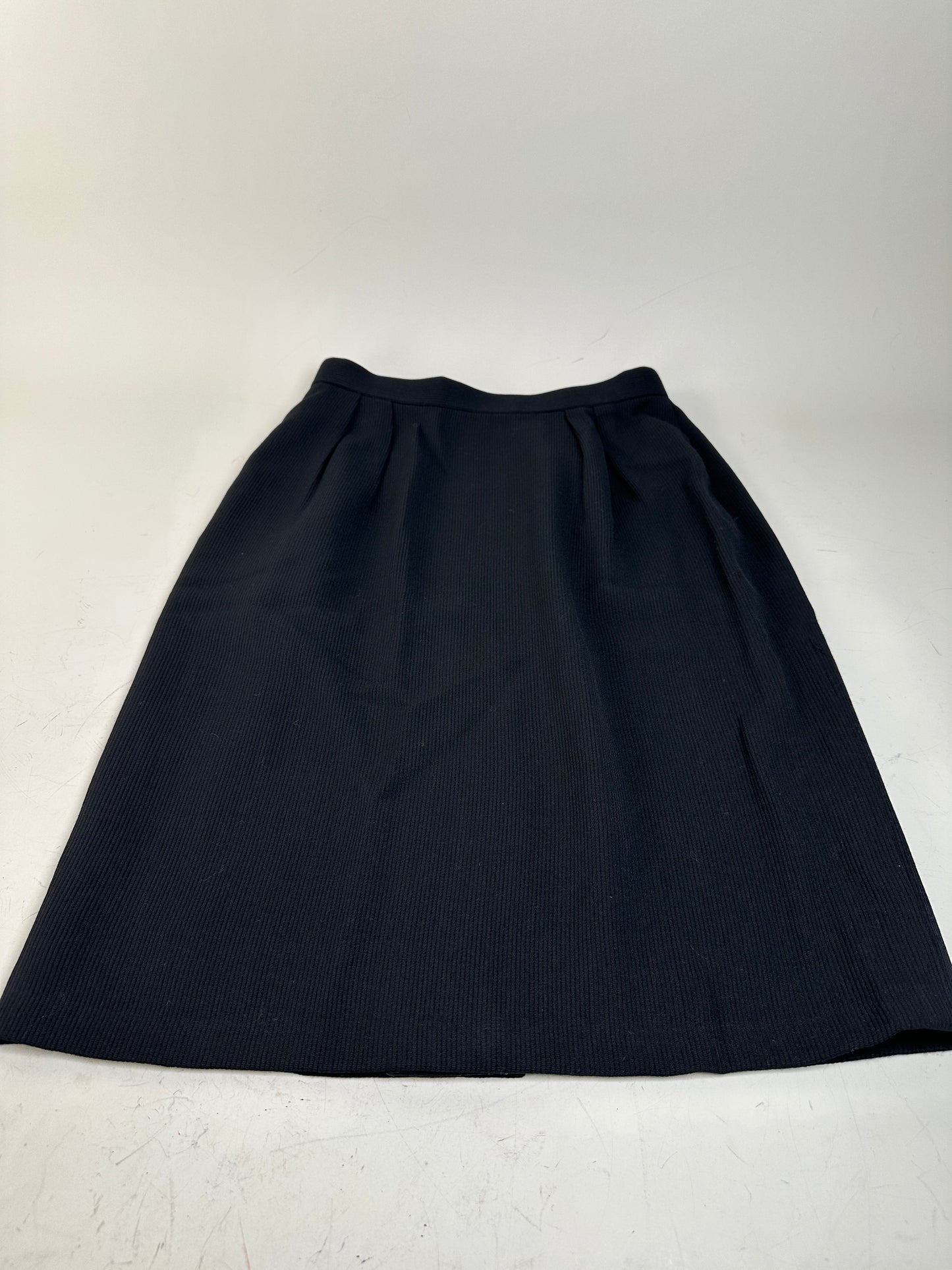 Vintage Dior Pleated Skirt Black c. 2000s XL