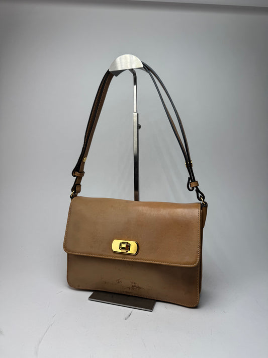 Vintage Marni 2Way Leather Bag Camel