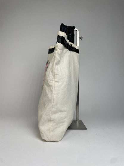 Vintage Comme Des Garçons Canvas Tote Bah White Black