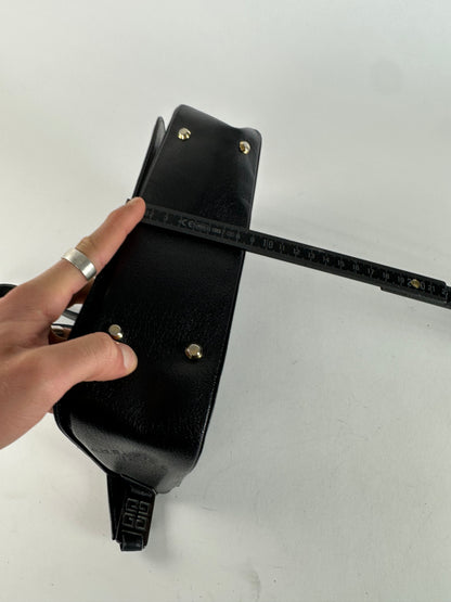 Vintage Givenchy Leather Shoulder Bag Black